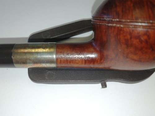 Classic 1932 Vintage Collectable Silver Mounted Loewe and Co. Harley Smoking Pipe