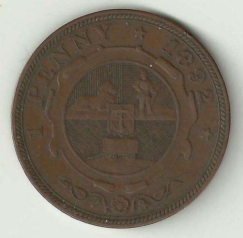 1892 - 1 Penny - ZUID AFRIK. REPUBLIEK - BRONZE