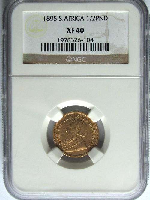 1895 South Africa half Pond - Graded NGC XF40 ! !