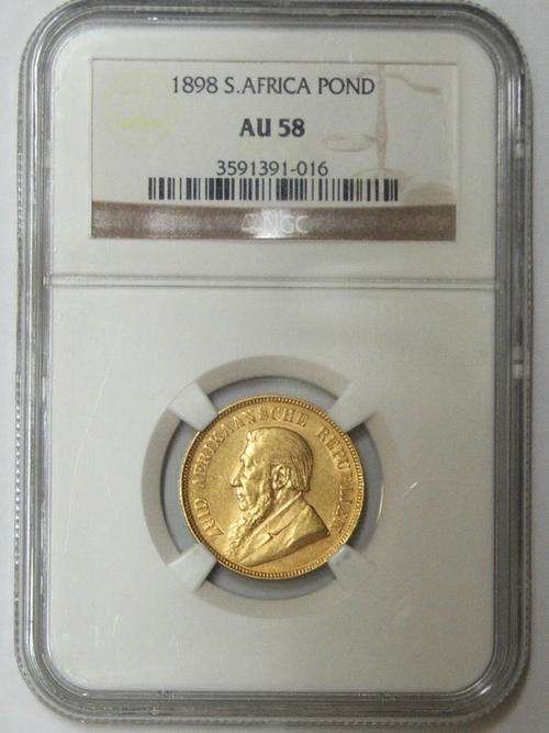 1898 South Africa Pond - Graded NGC AU58 !!!