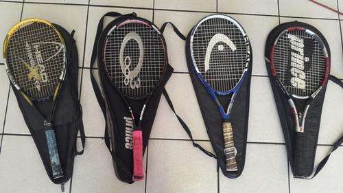 4x Name Brand Tennis Racquets & Bags