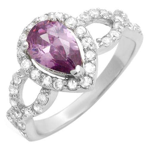R1100 3.35ctw Created Diamonds & Amethyst Made of 925 Sterling silver