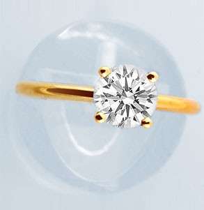 MORE THAN 1/2ct Solitaire Diamond Engagement Ring 14k Yellow Gold