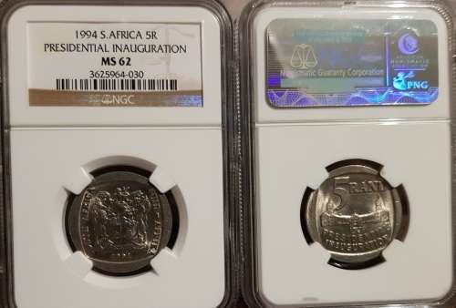 1994 Inauguration R5 MS62 - Nelson Mandela Presidential