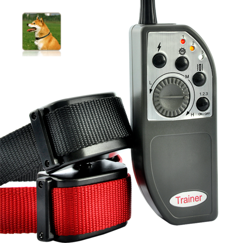 Weatherproof Pet Dog Training Collar with Remote Control (Black and Red Pair)