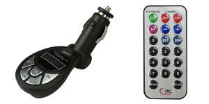 ISONIC V009 MP3 FM MODULATOR with REMOTE CONTROL & SD SLOT, SUPPORT WMA,12-24V, USB CHARGE