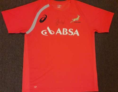 Handre Pollard's Training Shirt Signed