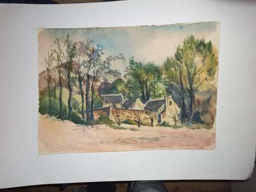 1959 GREAT INVESTMENT Charles Theodore Villet (1896-1963) watercolor art
