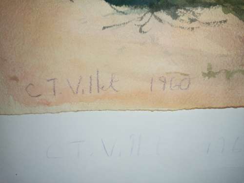 1959 GREAT INVESTMENT Charles Theodore Villet (1896-1963) watercolor art
