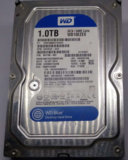 WD Blue 3.5-inch 1TB Serial ATA III Internal Hard Drive WD10EZEX