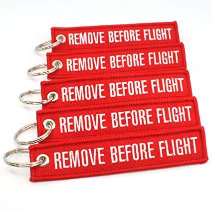 Remove Before Flight Key Ring