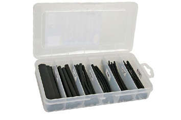Heat Shrink Tube Kit in Box Black 170pcs