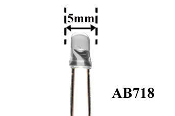 LED 5mm Purple400nm W-Clear 250mcd 18deg