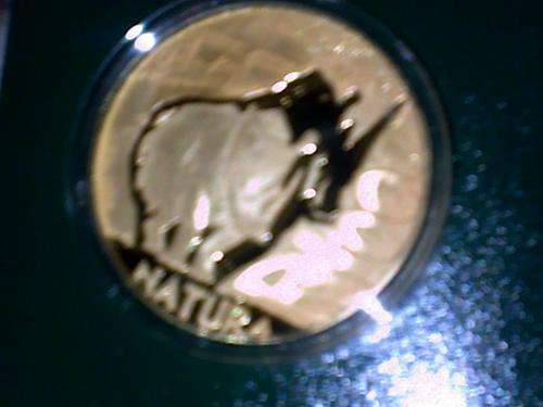 WHITE RHINO 24ct GOLD 1oz CRAZY R1