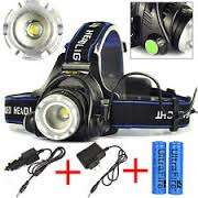 Rechargeable XML-T6 1800 Lumen High Power Rotating Headlamp