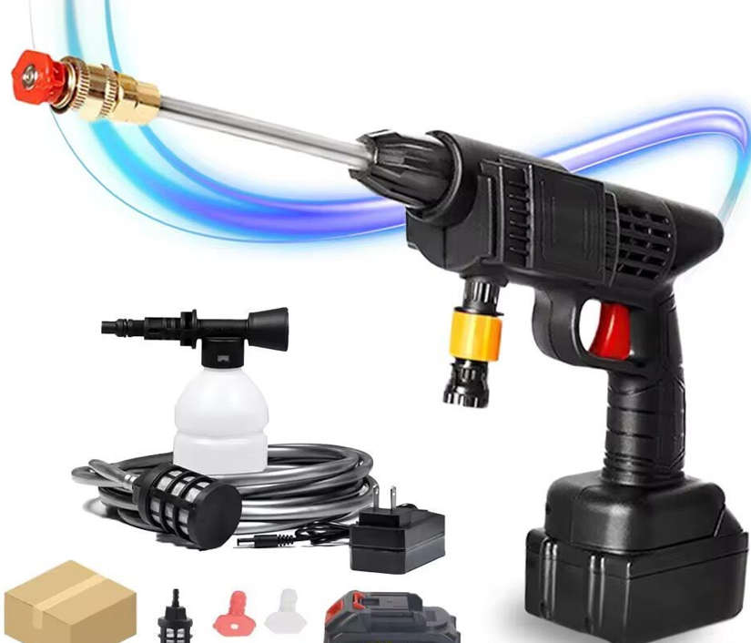 High pressure wireless cleaning gun