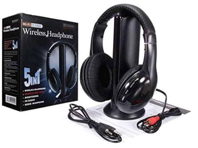 5 In 1 Cordless Headphones Wireless Earphone