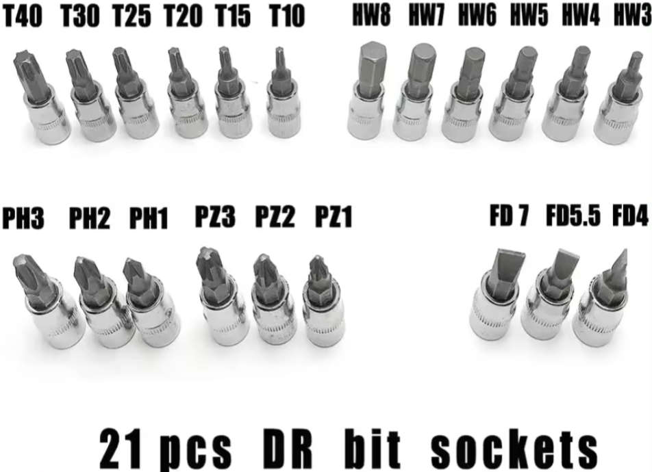 46pcs Spanner Ratchet Wrench Socket Set