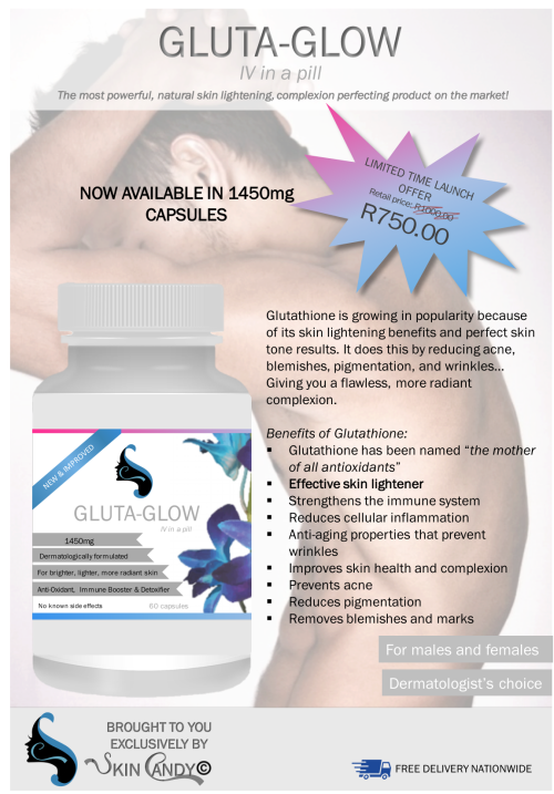 GLUTA-GLOW iv in a pill - best skin lightening product on the market!