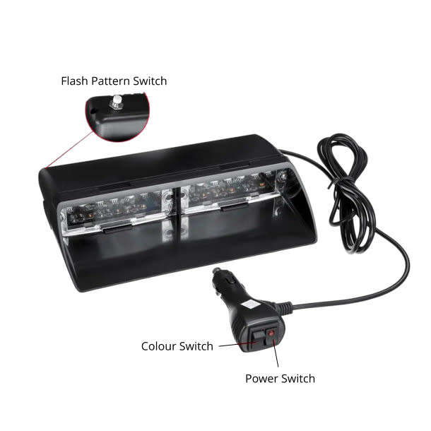 Dashboard Emergency Strobe Light - Blue