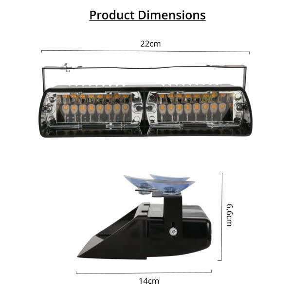 Dashboard Emergency Strobe Light - Blue
