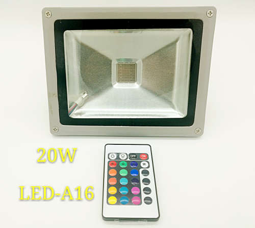 20W RGB MultiColor LED FloodLight, Comes With Remote Control