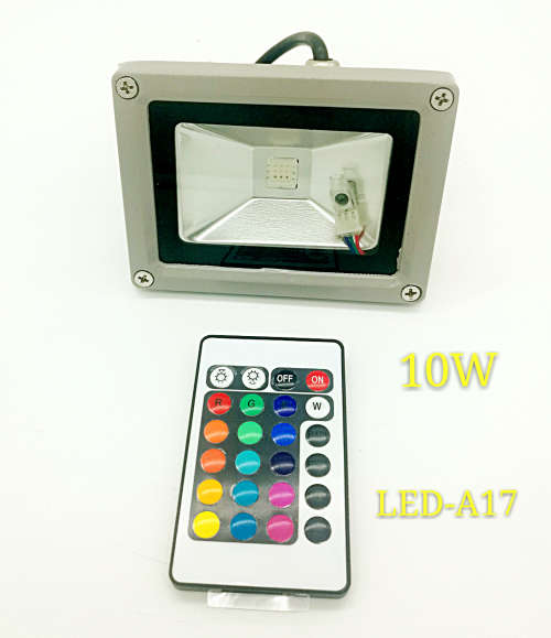 10W RGB LED FloodLight Comes With Remote Control