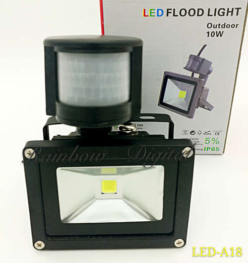 10W LED Floodlight With Motion Sensor