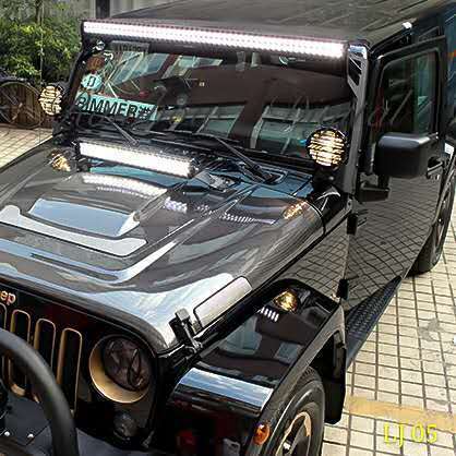 52 Inch LED Work Light bar Steel Metal Upper Windshield Mounting Bracket w/ Hinge Brackets For Jeep