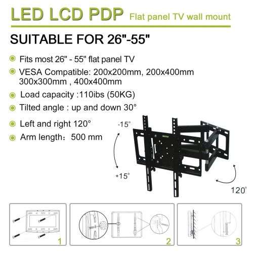 CANTILEVER TV WALL MOUNT BRACKET 26-55 INCH