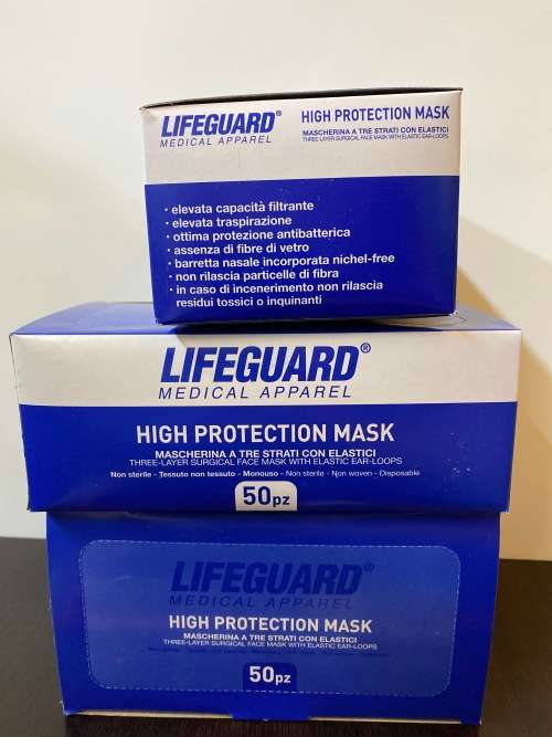 THREE-LAYER SURGICAL HIGH PROTECTION MASK 50pz/box