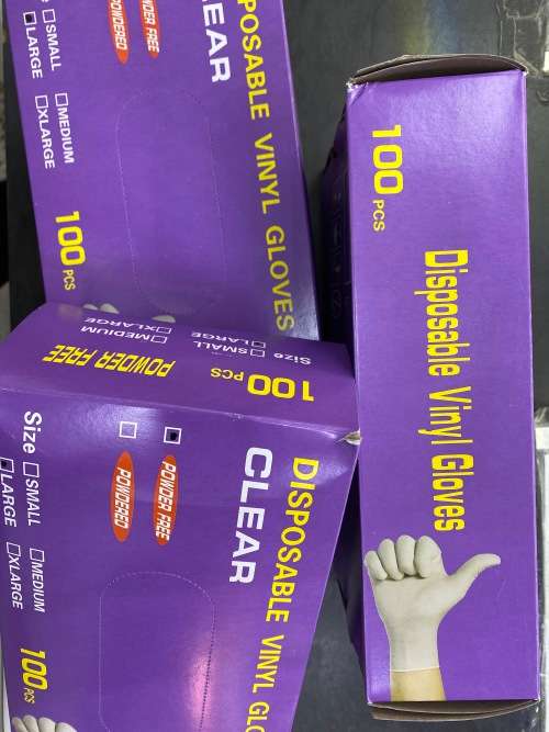 DISPOSABLE VINYL GLOVES 100PCS/BOX