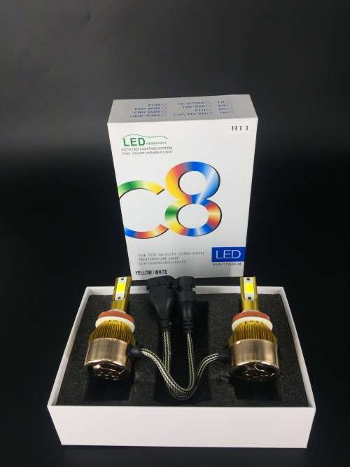 C8-H11 Yellow/White LED Headlight