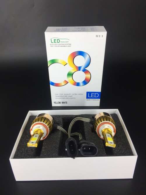 C8-H11 Yellow/White LED Headlight
