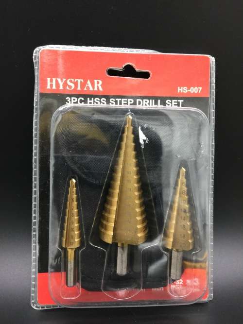 3PCs HSS STEP DRILL SET
