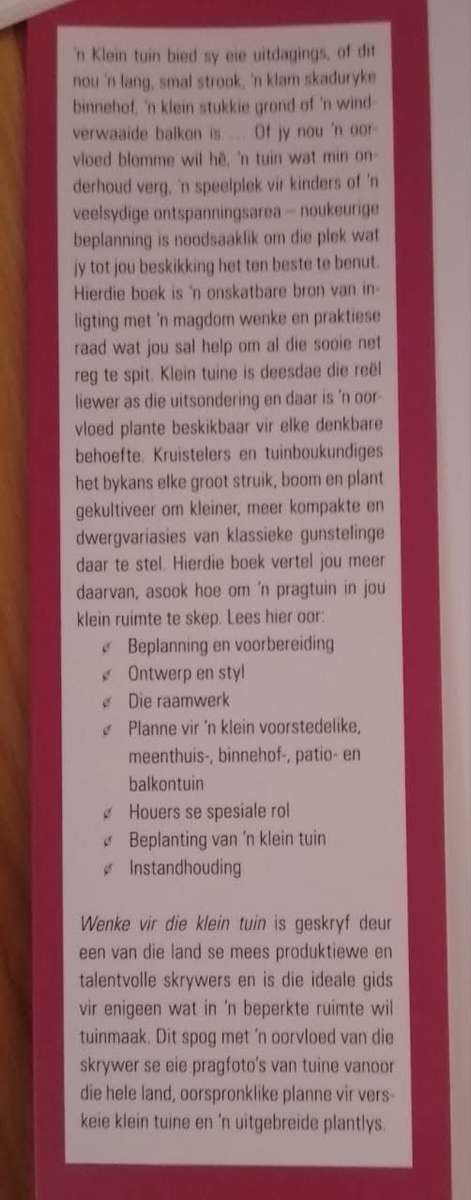 Wenke vir die klein tuin - Nancy Gardiner