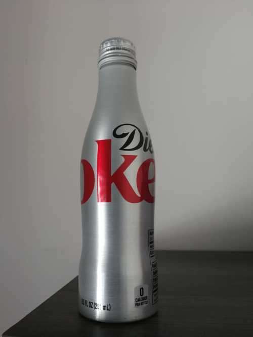 RARE - Metal Diet Coke 8.5 FL OZ bottle