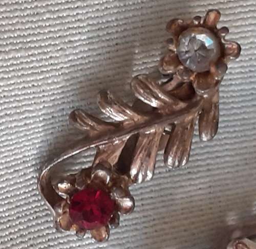 Vintage Silver Flower Earrings 1940's