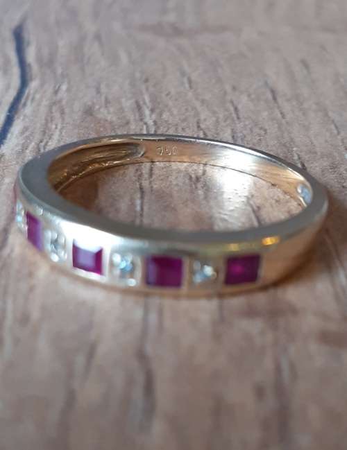 18ct Gold Ruby and Diamond Eternity Ring