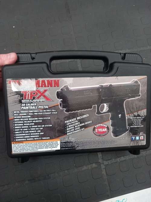 Tippmann TiPX Black .68 Caliber Paintball Pistol Self Defence