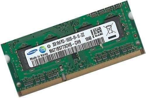 SAMSUNG RAM 2GB PC3-10600 DDR3 LAPTOP 1Rx8 PC3-10600S-09-10-ZZZ SO-DIMM 204-PIN