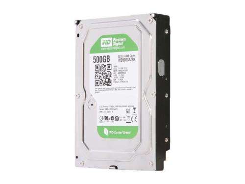 Western Digital WD Green WD5000AZRX 500GB IntelliPower 64MB Cache SATA 6.0Gb/s 3.5" Internal HD