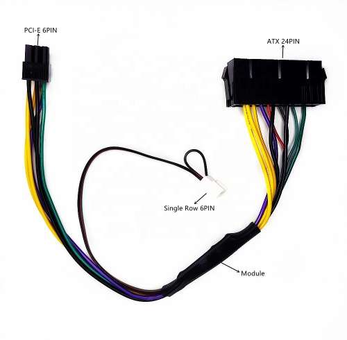 ATX 24 Pin to 6 Pin Motherboard PSU Power Supply Adapter