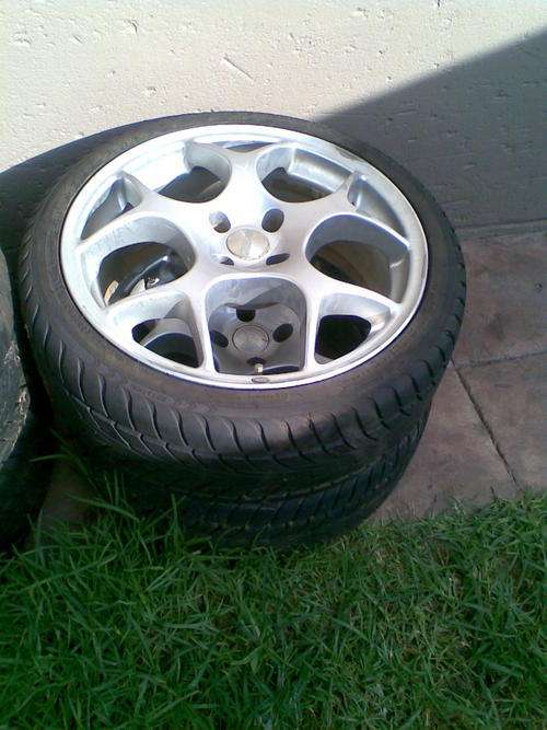 17" 4 stud Mag rims with almost new tyres