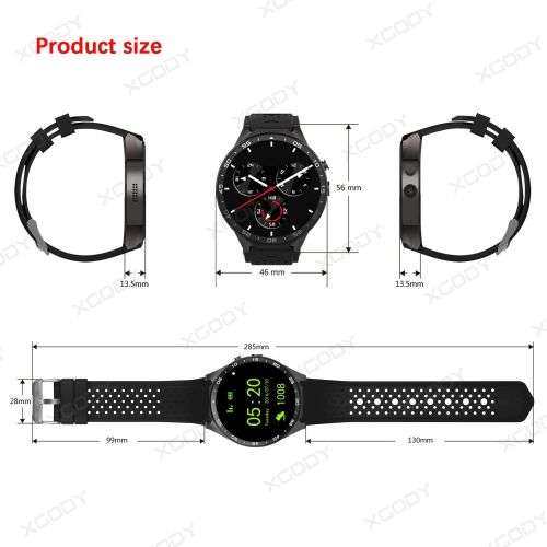 KW88 Android 5.1 Quad Core 4GB Bluetooth 3G Smart Watch GPS WIFI For IOS Samsung