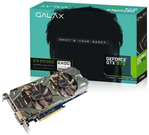 GALAX GeForce GTX 970 EXOC 4GB GDDR5 256bit DX12 Gaming Beast Graphics Card