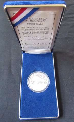 Official Pearl Harbor 50th anniversary commemorative coin