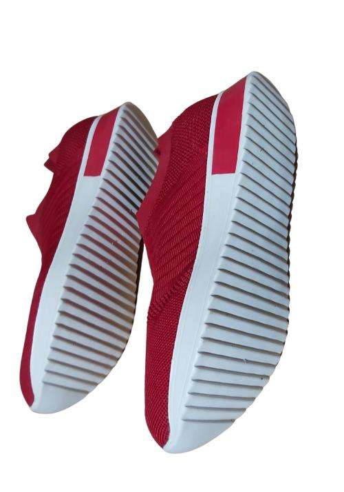 Red and White Sneakers Size 7