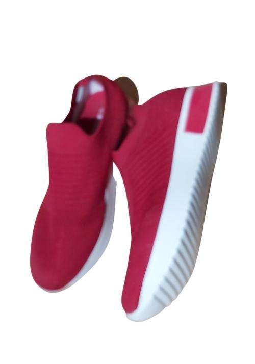 Red and White Sneakers Size 7