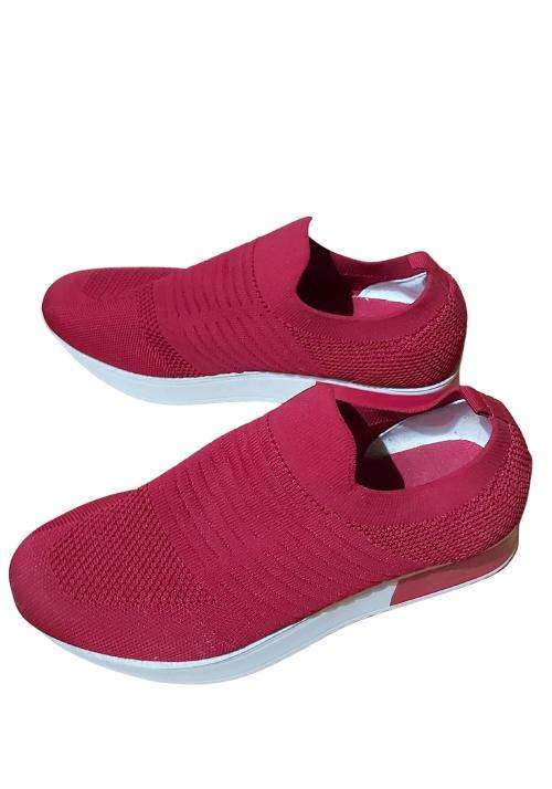 Red and White Sneakers Size 7